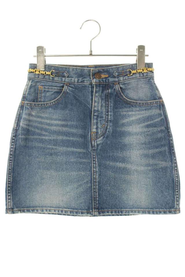 セリーヌ サイズ:24インチ  2S1017173N トリオンフチェーン装飾ショートスカート 中古 BS99