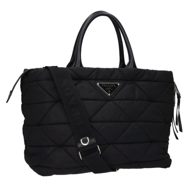 プラダ   1BG435 三角ロゴプレートパデッド2WAYトートバッグ 中古 SB01