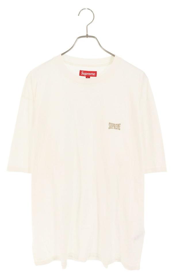シュプリーム サイズ:XL  25SS  Warm Up Washed S S Top Tee ウォームアップロゴ刺繍Tシャツ 中古 BS99