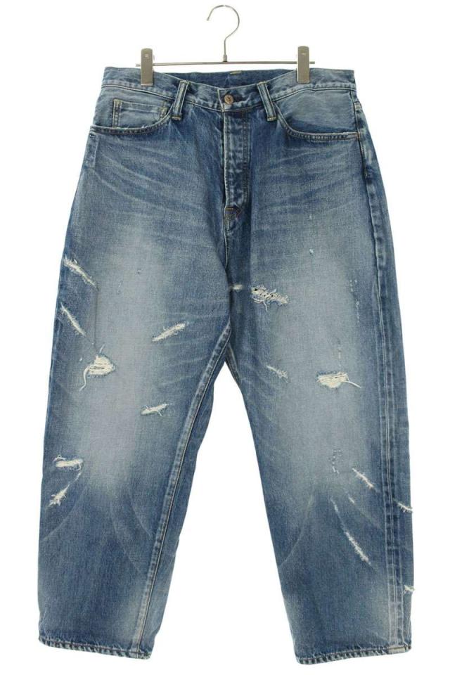 シークエル  フラグメントデザイン サイズ:L ダメージウォッシュド加工デニムパンツ 中古 BS99