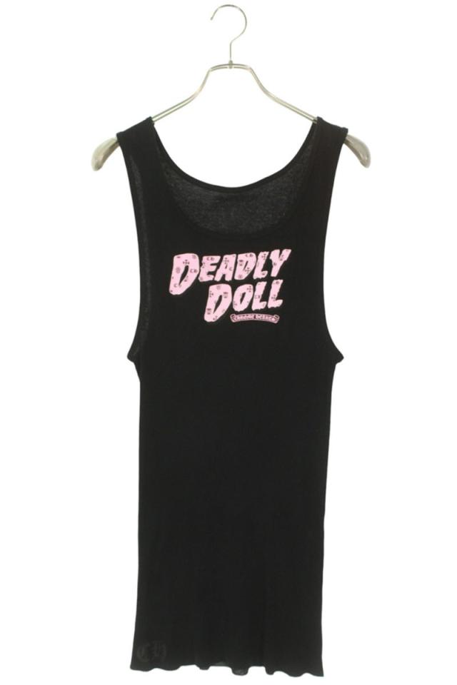 クロムハーツ サイズ:L  DEADLY DOLL バックセメタリークロスプリントタンクトップ 中古 SJ02