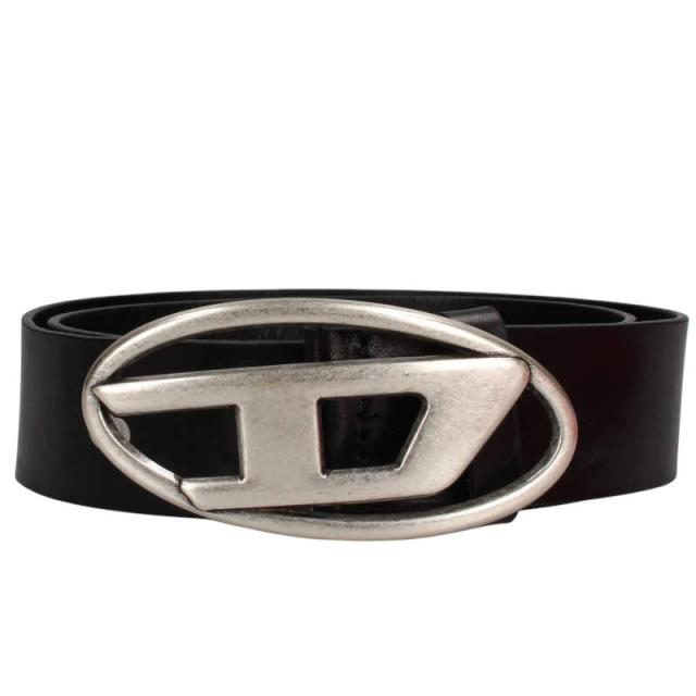 ディーゼル サイズ:85  X08516 オーバルDロゴバックルベルト 中古 BS99