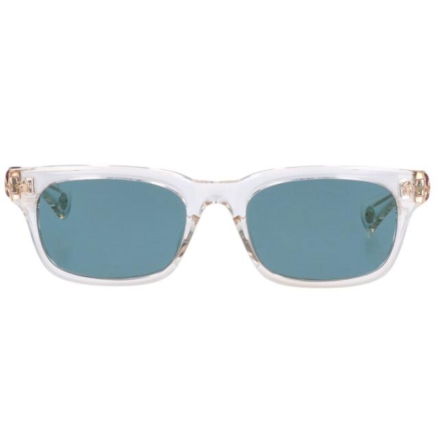 クロムハーツ サイズ:52□19-145  GITTIN ANY?-A PAVEルビーBSフレアテンプルウェリントンサングラス 中古 SJ02