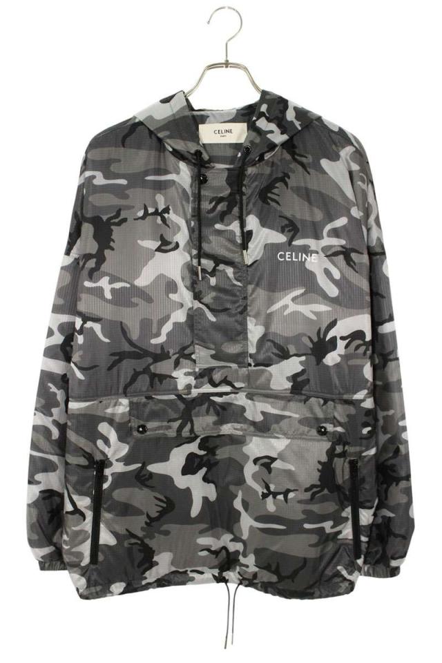 セリーヌ サイズ:46  2W732153Q カモフラ柄ハーフジップナイロンジャケット 中古 SS13