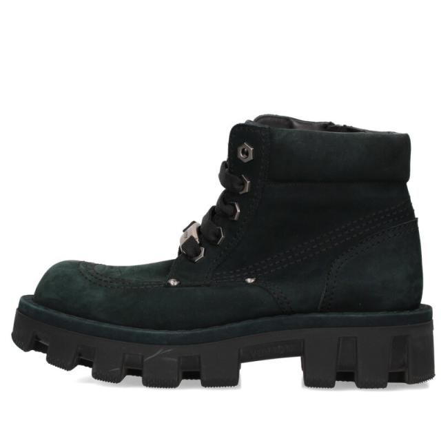 ルイヴィトン サイズ:9  LVチェッカー・ライン メタルロゴアンクルレザーブーツ 中古 OM10