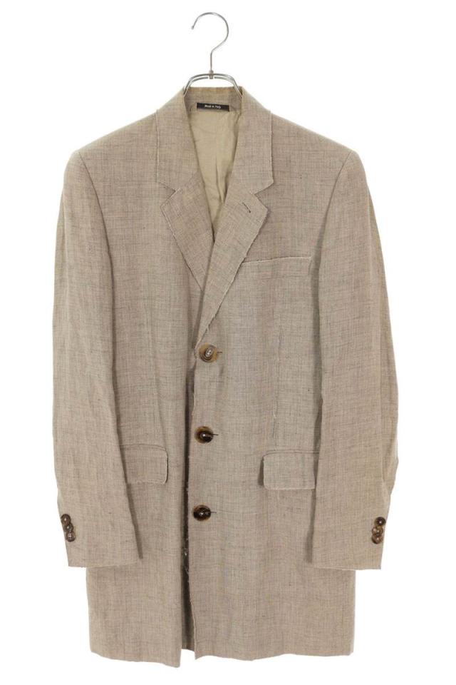 マルタンマルジェラ14 サイズ:44  14SS  S30AA0054 カットオフデザイン3Bリネンテーラードジャケット 中古 BS99