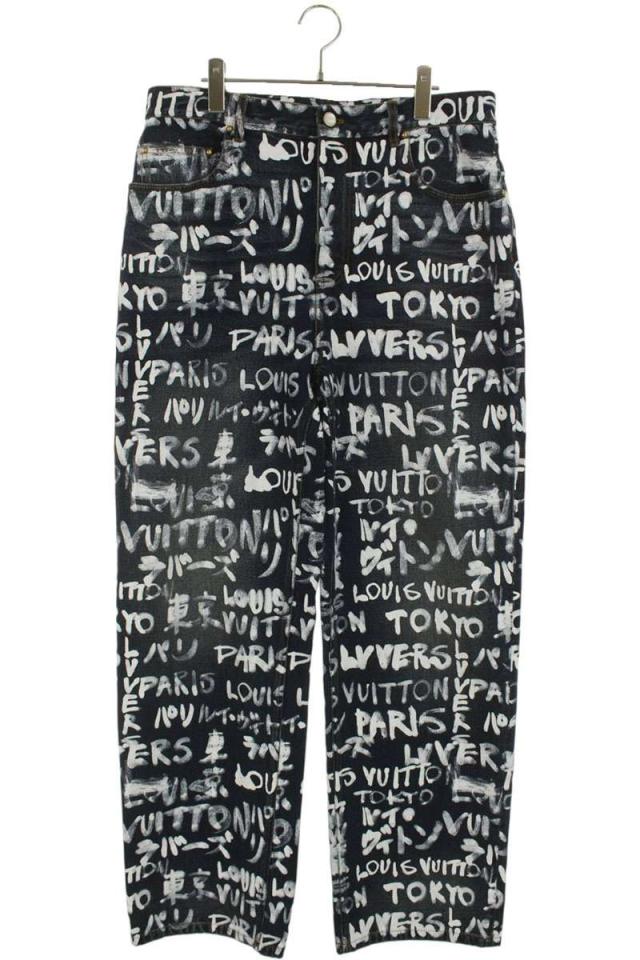 ルイヴィトン サイズ:32インチ  RM252M XRZ HTD65W グラフィティスケートデニムパンツ 中古 OM10