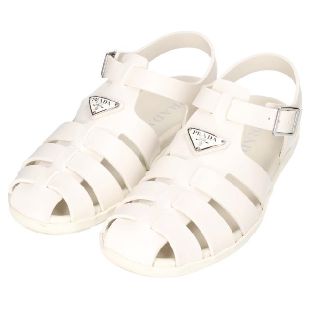 プラダ サイズ:8  2X3119 フィッシャーマン 三角ロゴプレート ラバーサンダル 中古 SB01