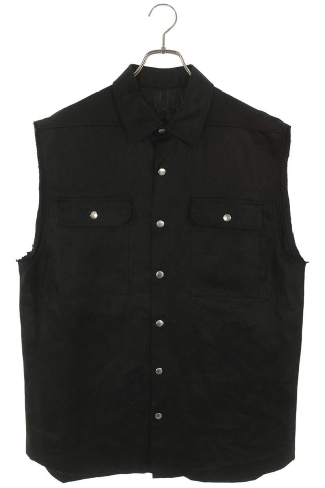 リックオウエンス サイズ:46  RR01E5708-TWL JUMBO SL OUTERSHIRT ジャンボアウターノースリーブシャツ 中古 BS99