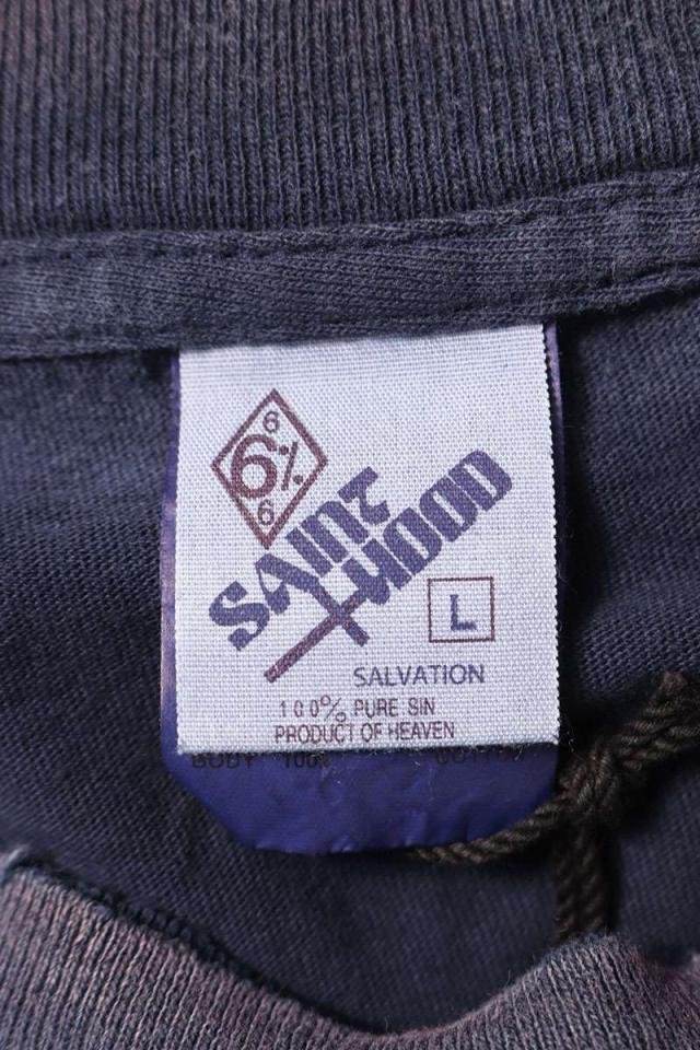 セントマイケル  ネイバーフッド サイズ:L  SM-HR8-0000-C71 ヴィンテージ加工クロスボーンTシャツ 中古 SB01 セントマイケル ネイバーフッド サイズ:L SM-HR8-0000-C71