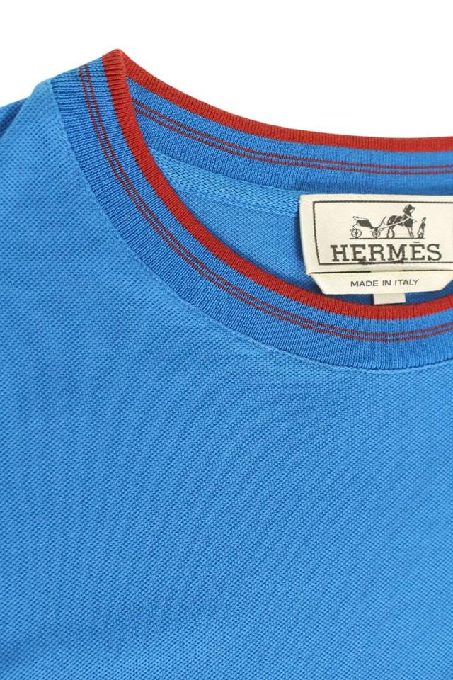 エルメス サイズ:M Hロゴ刺繍ポケットTシャツ 中古 BS99