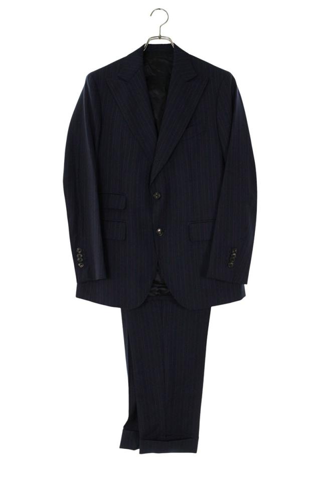ガブリエレパジーニ サイズ:46 ストライプ3ピースセットアップスーツ 中古 BS99