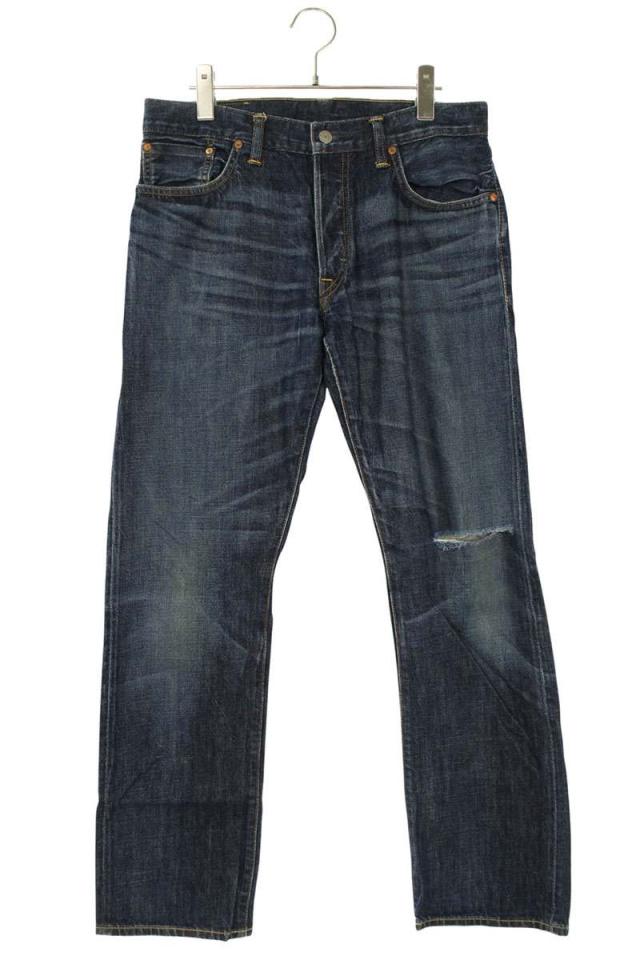 ダブルアールエル サイズ:31/30  4700000403 セルビッチデニムパンツ 中古 BS99