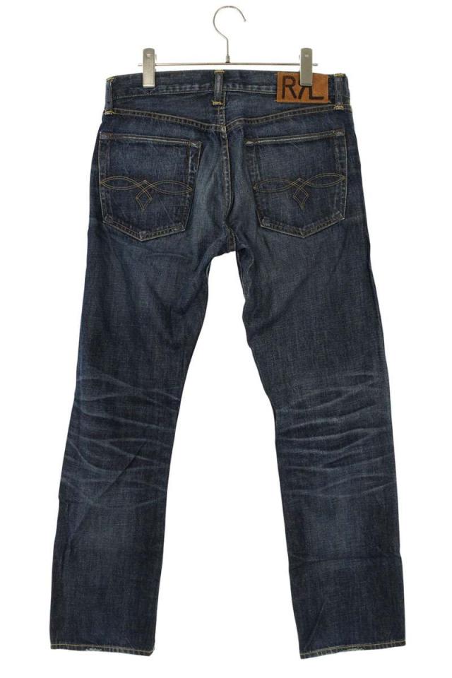 ダブルアールエル サイズ:31/30  4700000403 セルビッチデニムパンツ 中古 BS99