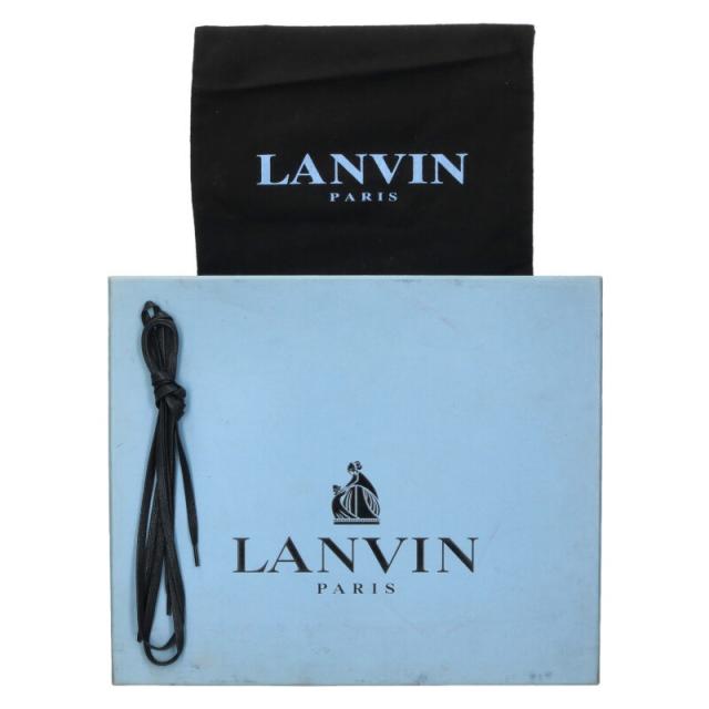 ランバン サイズ:9  FM-SKDMB0-VEPF-E15 Paper Effect Leather Running Sneakers シャークソールミドルカットレザースニーカー 中古 BS99 ランバン サイズ:9 FM-SKDMB0-VEPF-E15 Paper Effect Leather Running