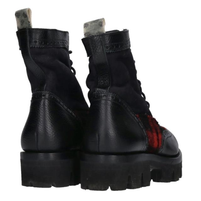 ガブリエレパジーニ サイズ:42 ウールチェック切替 レースアップ