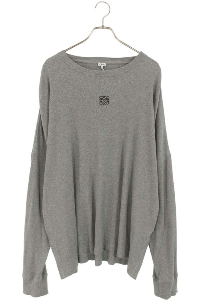 ロエベ サイズ:XXL  H526Y22XAZ アナグラム刺繍オーバーサイズフィット長袖カットソー 中古 SB01