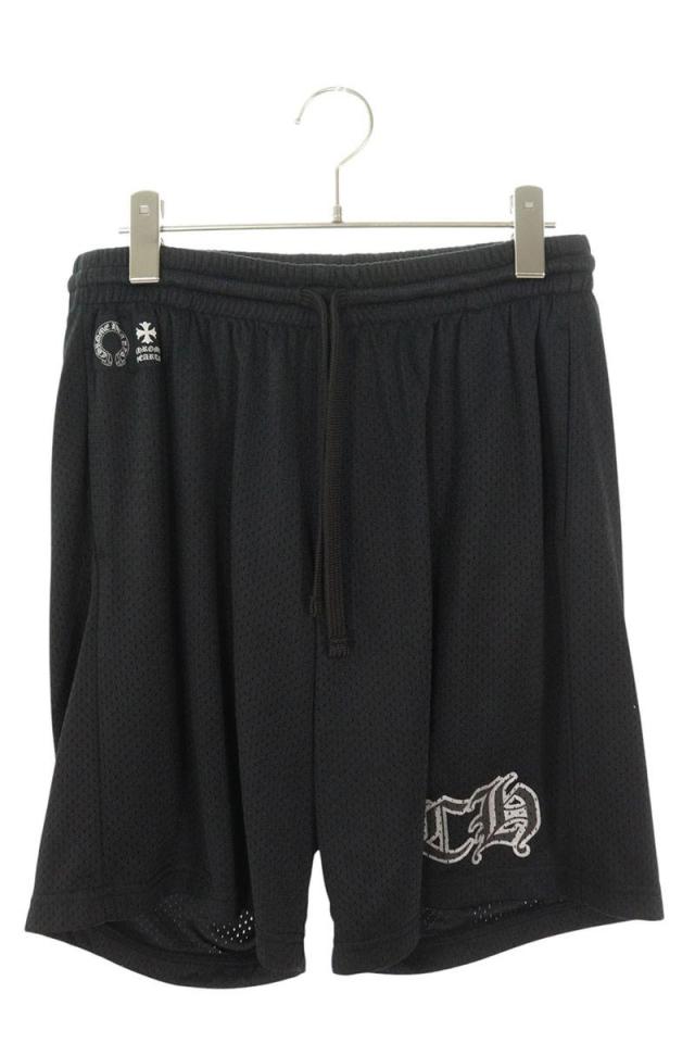 クロムハーツ サイズ:S  MESH VARSITY SHORTS CHプリントメッシュハーフパンツ 中古 SJ02