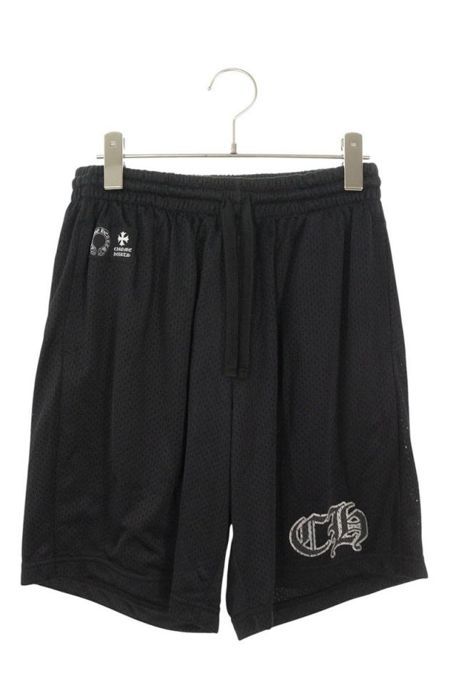 クロムハーツ サイズ:S  MESH VARSITY SHORTS CHプリントメッシュハーフパンツ 中古 SJ02