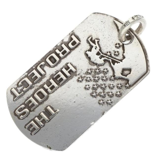 クロムハーツ D TAG LRG HEROES PROJECT ヒーローズプロジェクトドッグタグ ラージドッグタグネックレストップ 中古 OS06