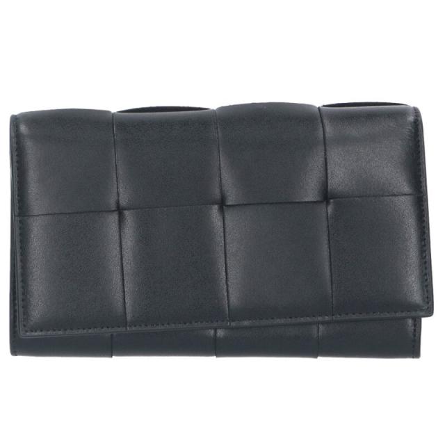 ボッテガヴェネタ  カセットイントレチャート二つ折りレザー長財布 中古 BS99