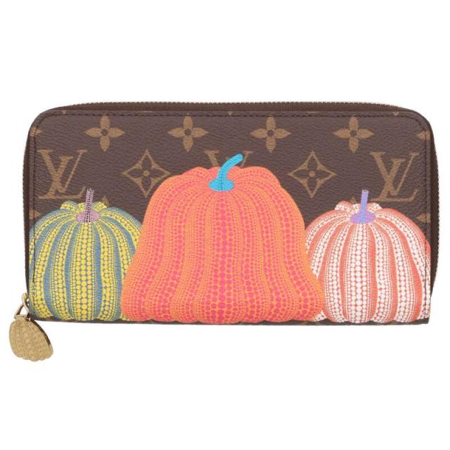 ルイヴィトン  草間弥生   M82106 ジッピー ウォレット パンプキンモノグラムラウンドジップ財布 中古 BS99