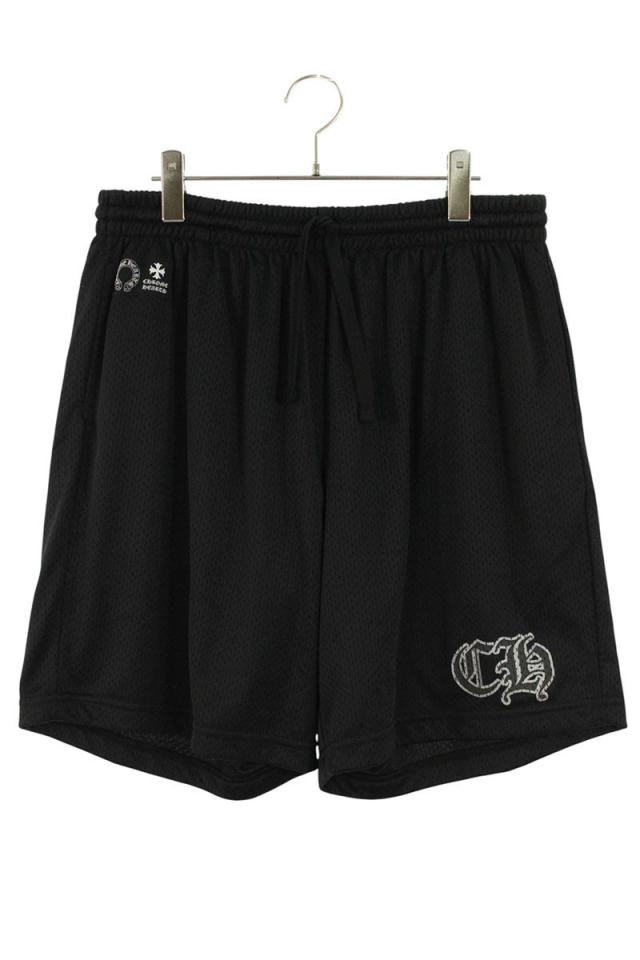 クロムハーツ サイズ:XL  MESH VARSITY SHORTS CHプリントメッシュハーフパンツ 中古 SJ02
