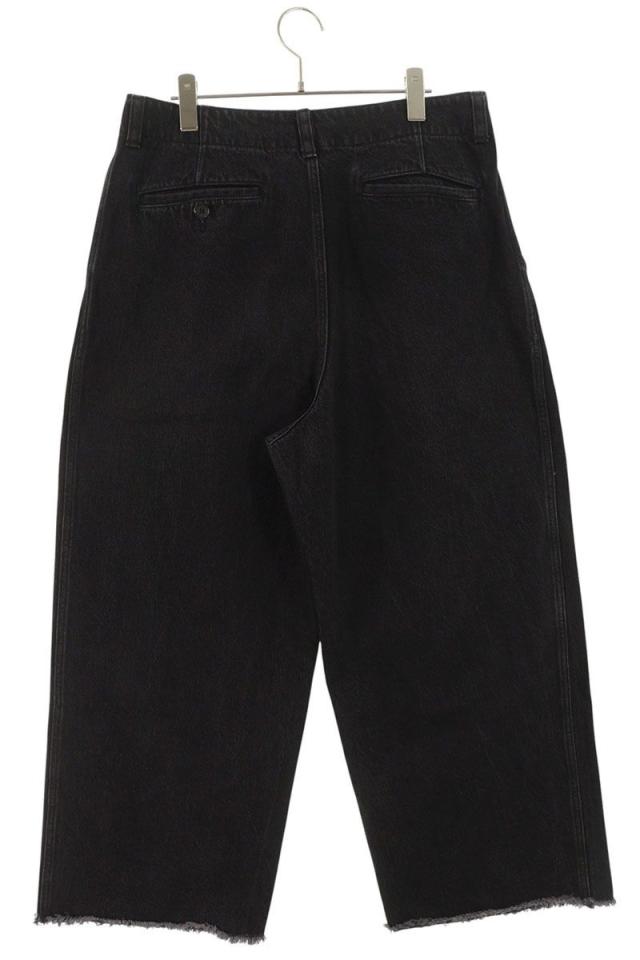 クオン サイズ:L  12.5oz Denim Wide Trousers 114PT030700 12.5オンスワイドシルエットタックデニムパンツ 中古 BS99