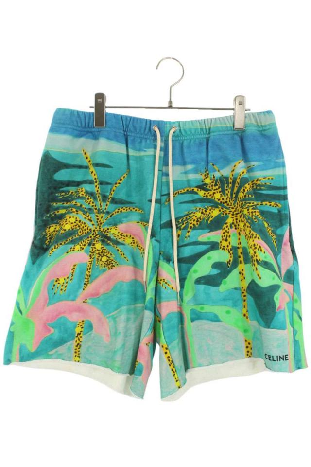 セリーヌ サイズ:XL  2Z037823M 総柄スウェットハーフパンツ 中古 BS99