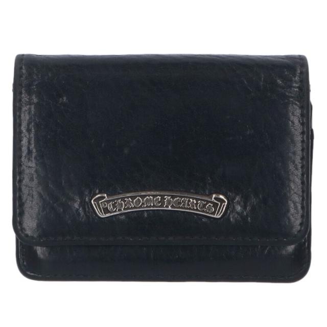クロムハーツ   CRD CSE3PKTWDV1 アーチロゴプレート3ポケットレザーカードケース 中古 OK15