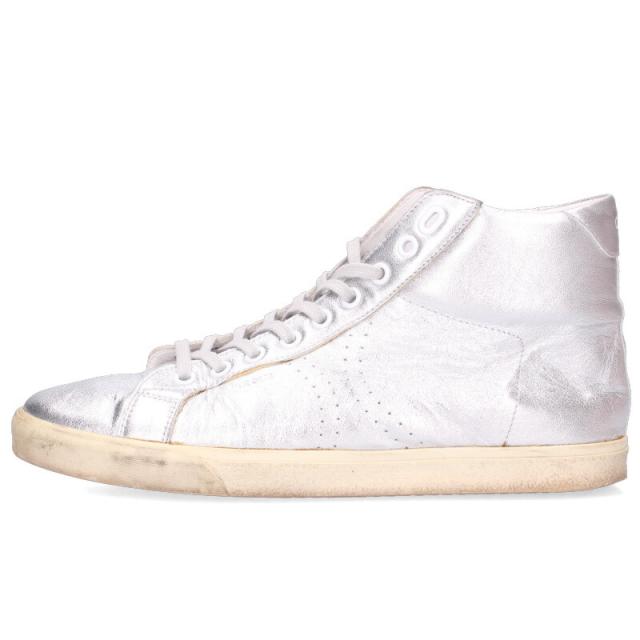 セリーヌ サイズ:40 トリオンフレザーハイカットスニーカー 中古 BS99