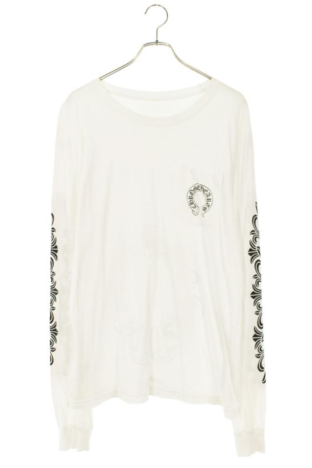 クロムハーツ サイズ:L  CH L S  1 バックホースシュープリント長袖カットソー 中古 OK15