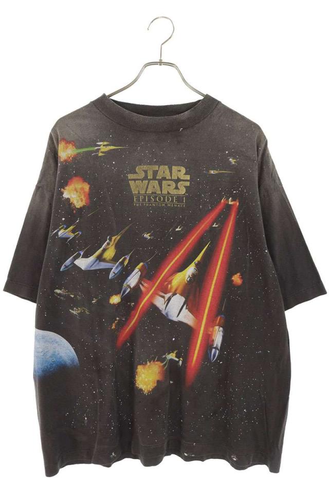 セントマイケル サイズ:XL  SM-HR8-0000-C62 ヴィンテージ加工ムービープリントTシャツ 中古 SB01