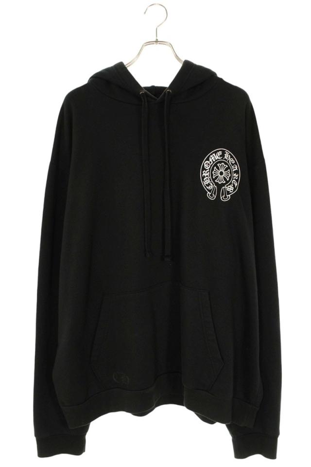 クロムハーツ サイズ:XL  SWTSHRT PLVR LTD プルオーバーパーカー マリブ限定ホースシューバックプリントパーカー 中古 GZ11