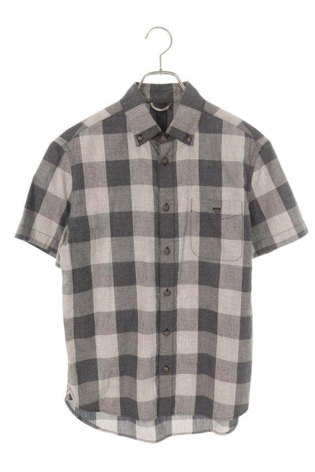 クロムハーツ サイズ:S クロスボールボタンチェック半袖シャツ 中古 FK04