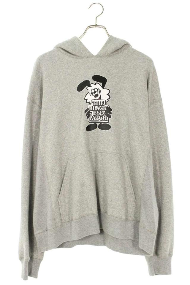 ブラックアイパッチ サイズ:XL  VICK LABEL フロントキャラクタープリントパーカー 中古 BS99