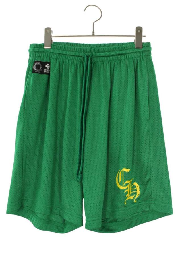 クロムハーツ サイズ:M  MESH VARSITY SHORTS CHプリントメッシュハーフパンツ 中古 SS13
