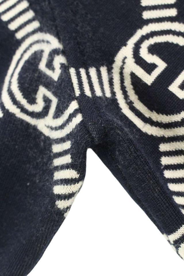 グッチ 692702 XKCB2 GGウールジャガードリバーシブルニット 中古 BS99