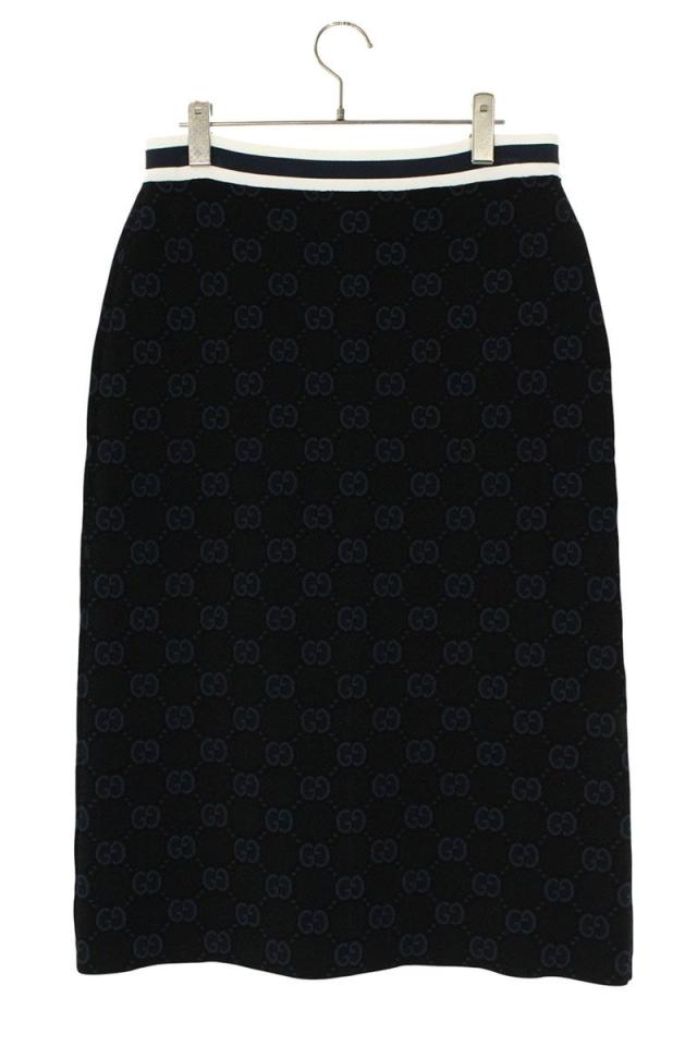 グッチ サイズ:L  754040 XKDCR GGジャガードニットロングスカート 中古 BS99 グッチ サイズ:L 754040 XKDCR GGジャガードニットロングスカート 中古