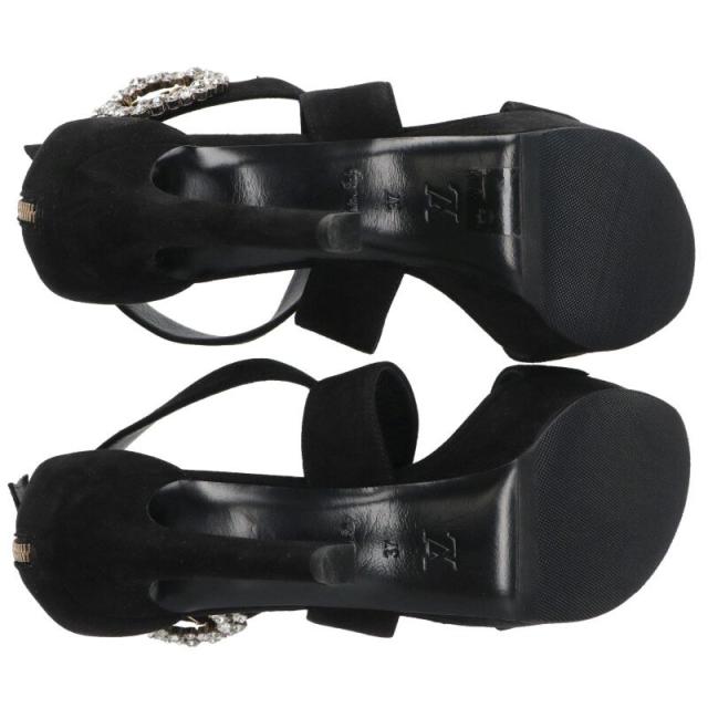 ルイヴィトン サイズ:37 ホライズン・ライン LVビジュー装飾スエード