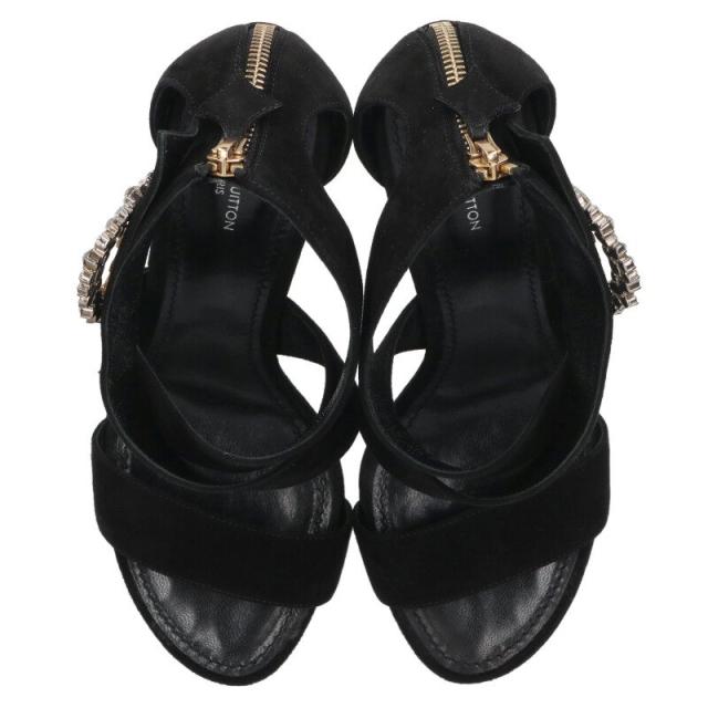 ルイヴィトン サイズ:37 ホライズン・ライン LVビジュー装飾スエード