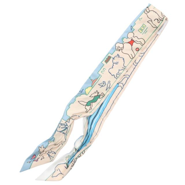 エルメス   ツイリー 総柄シルクスカーフ 中古 GZ14