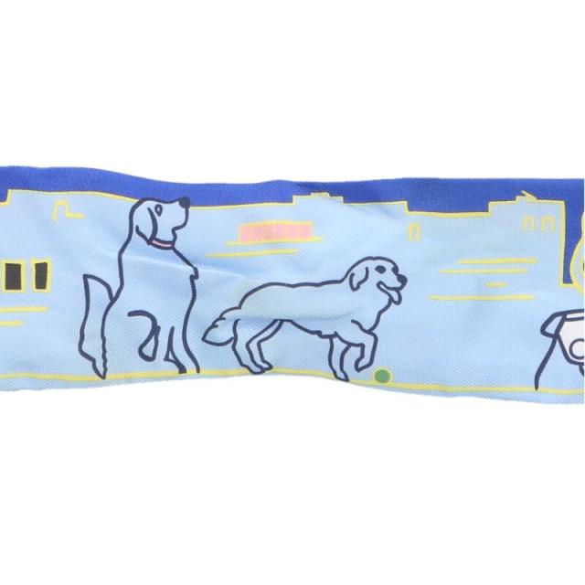 エルメス   ツイリー 総柄シルクスカーフ 中古 GZ14 エルメス ツイリー 総柄シルクスカーフ 中古 GZ14