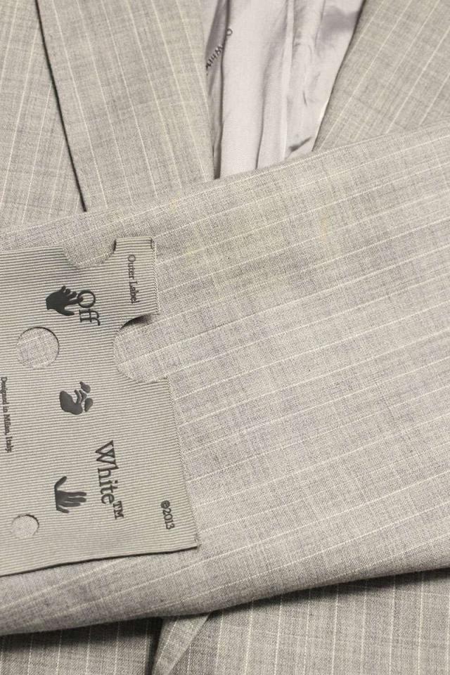 オフホワイト サイズ:50 OMEN006R21FAB001 ストライプデザイン