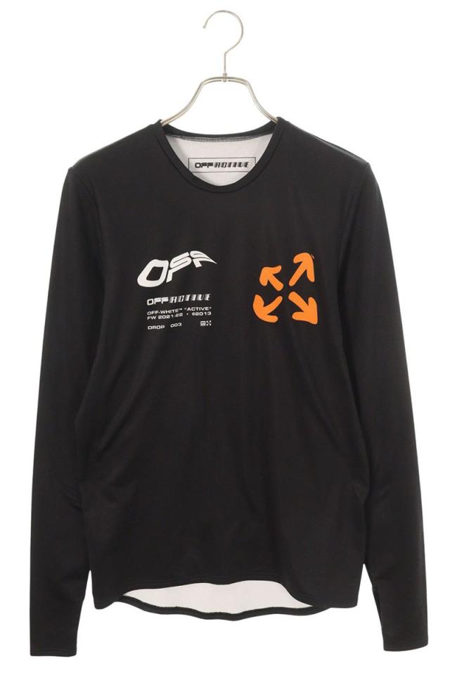 オフホワイト サイズ:XS  OMVB018I21FAB001 ロゴプリントストレッチ長袖カットソー 中古 BS99