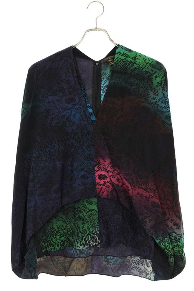 ルイヴィトン サイズ:40  RW171B AON FBBL73 パイソン柄レイヤードシルクノースリーブトップス 中古 BS99