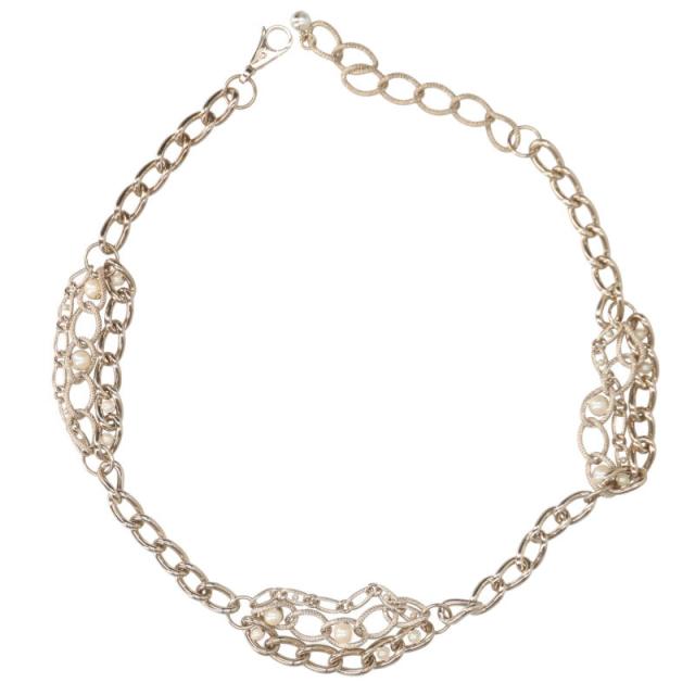 ドルチェアンドガッバーナ  フェイクパールチェーンベルト 中古 BS99