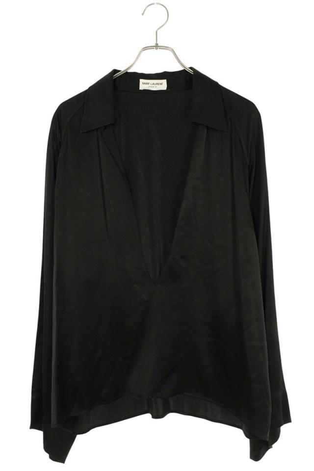 YSL. イブサンローラン タートルネック プルオーバー ウール ブルー M