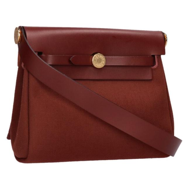 エルメス   エールジップバッグ ミニ K刻印 GD金具トワルミリタリー ヴァッシュハンターショルダーバッグ 中古 GZ14