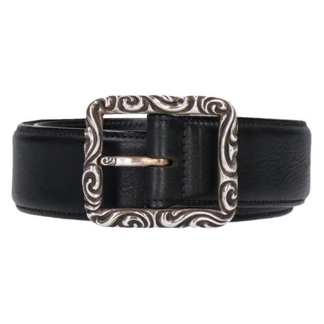 クロムハーツ サイズ:34  BLT SCRLREC レクタングルスクロール レザーベルト 中古 SS07